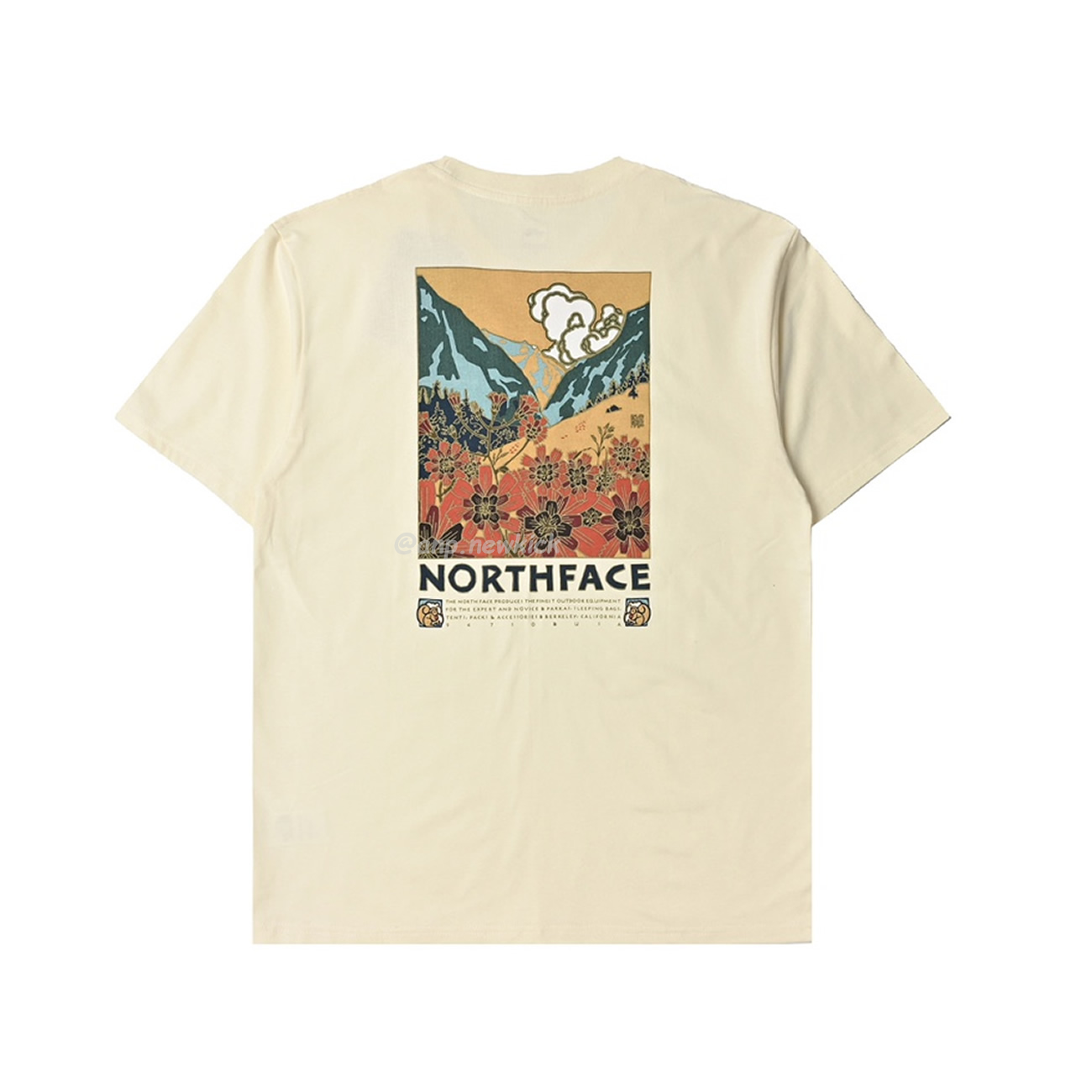 The North Face Tnf Landscape Pattern Short Sleeved T Shirt (4) - newkick.cc